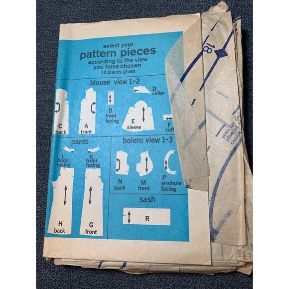 Simplicity 8210 Sewing Pattern Womens Blouse Pants Bolero Size 12 - Picture 2 of 6